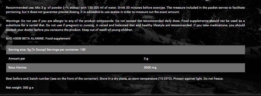 BAD ASS® BETA ALANINE