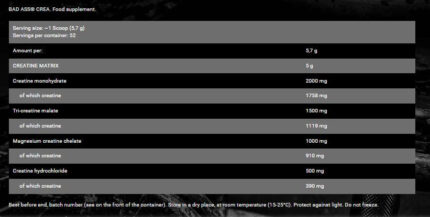 BAD ASS® Crea 300 gm 52 servings