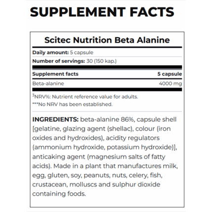 Scitec Nutrition Beta Alanine 150 Caps – 30 servings