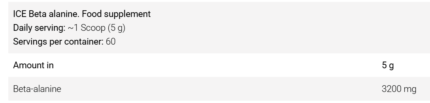 FA Nutrition ICE Beta Alanine 300gm – 60 serv