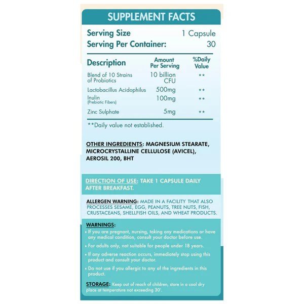 Organic Nation 10 Billion Probiotics