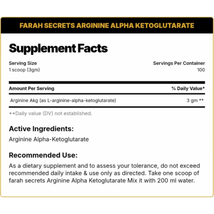 Farah Secret Arginine Alpha 300gm – 100 serv