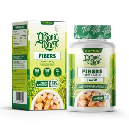 Organic nation Fibers Gum Acacia – 120 Capsules – 30 serv