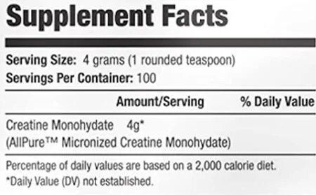 Inner Armour Creatine Monohydrate 400gm – 100 serv
