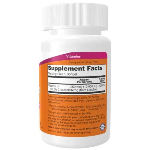 Now Foods Vitamin D3 10000 IU 240 softgels