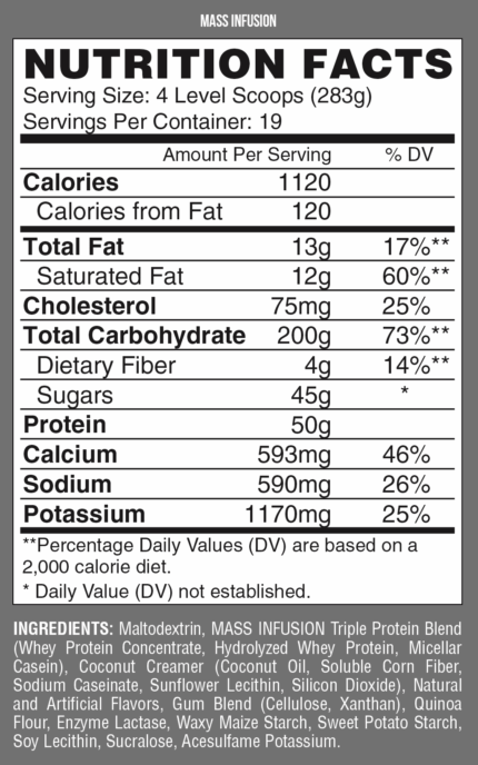 Nutrex Research Mass Infusion Advanced Mass Gainer