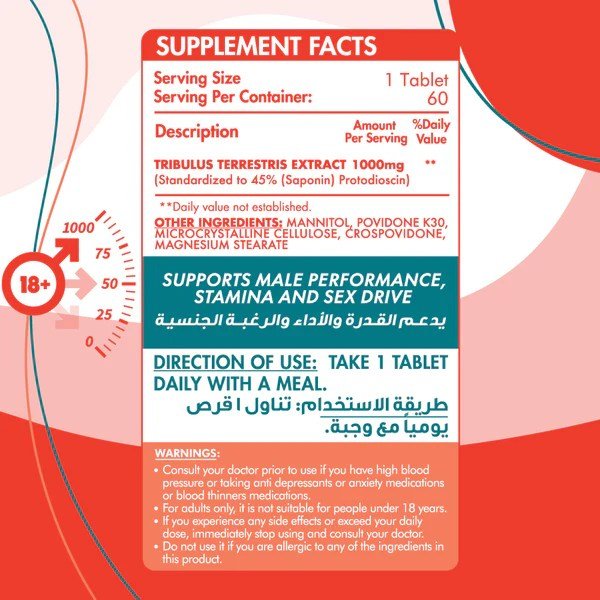 Organic Nation Tribulus 60 Tablets – 30 serv