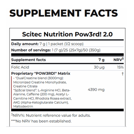 Scitec Nutrition Pow3rd! 2.0 Preworkout