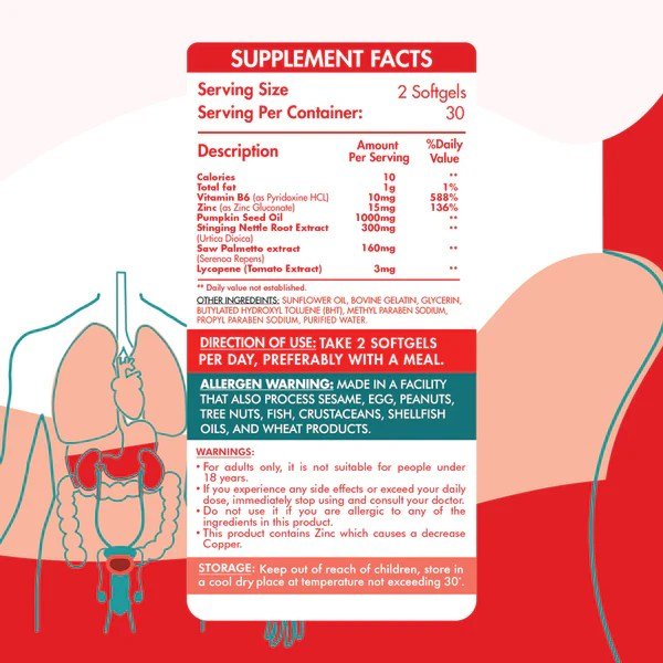 Organic Nation Prostate Kit 60 softgels – 30 serv