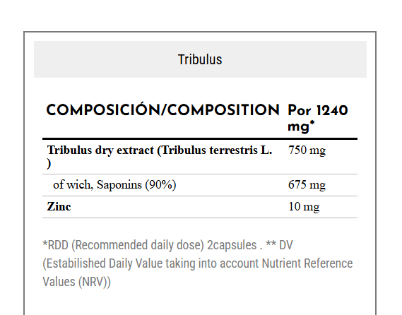 Zoomad Labs TRIBULUS TERRESTRIS + Zinc 60 Capsules – 30 servings