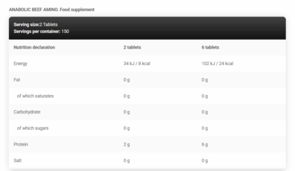 Kevin Levrone Anabolic Beef Amino 300 Tablets