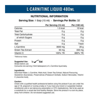 Applied Nutrition L-Carnitine Liquid 3000mg