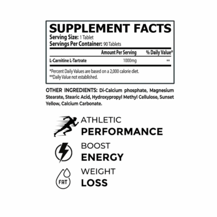 Core Champs L-Carnitine 1000mg – 90 Tablets